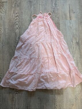 Pink Lily Light Pink Tiered Halter Sundress